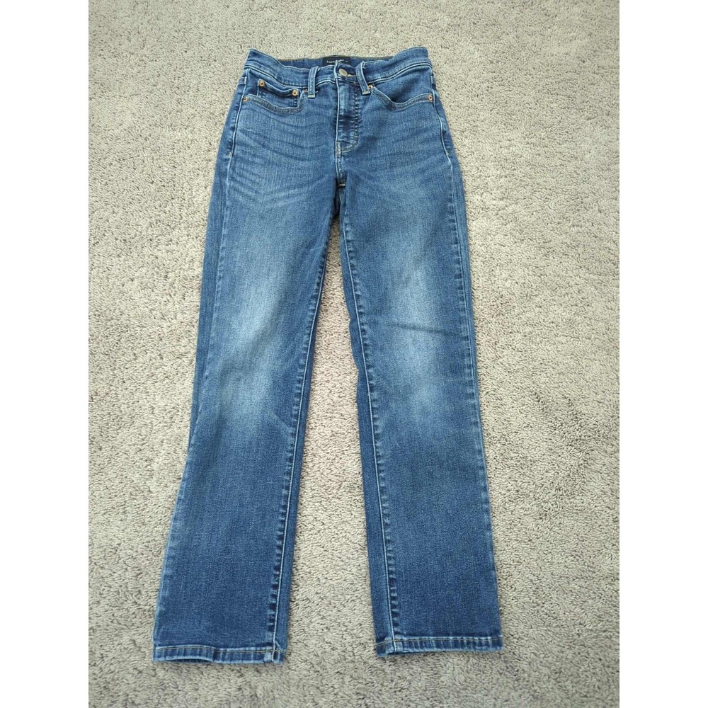 Lucky Brand Jeans Womens 4/25 Blue Denim High Rise Straight Leg Stretch Casual
